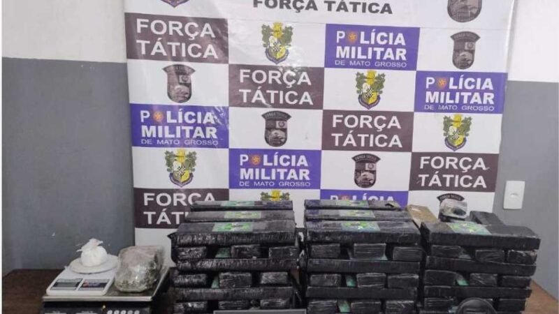 Polícia Militar prende homem com 77 quilos de maconha em Rondonópolis