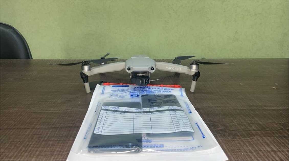 Polícia Penal abate drone sobrevoando a Penitenciária de Rondonópolis e apreende dois celulares