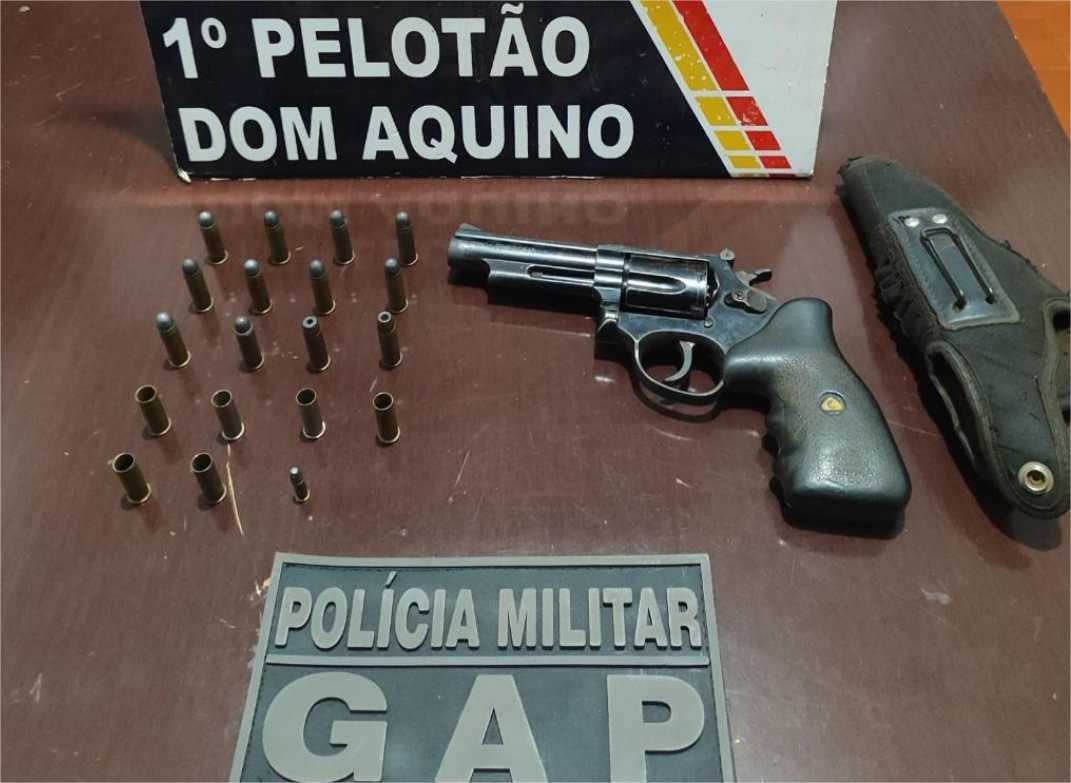 Homem é preso pela PM por porte ilegal de arma na zona rural de Dom Aquino