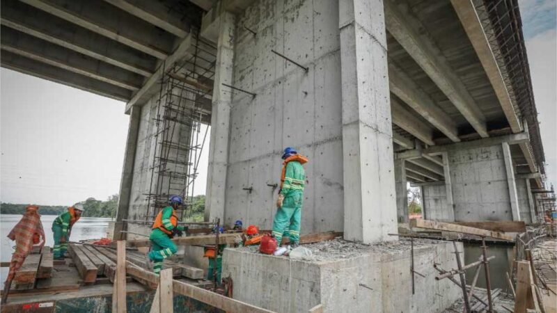 Obras do Rodoanel avançam com lançamento de vigas em viaduto na MT-251