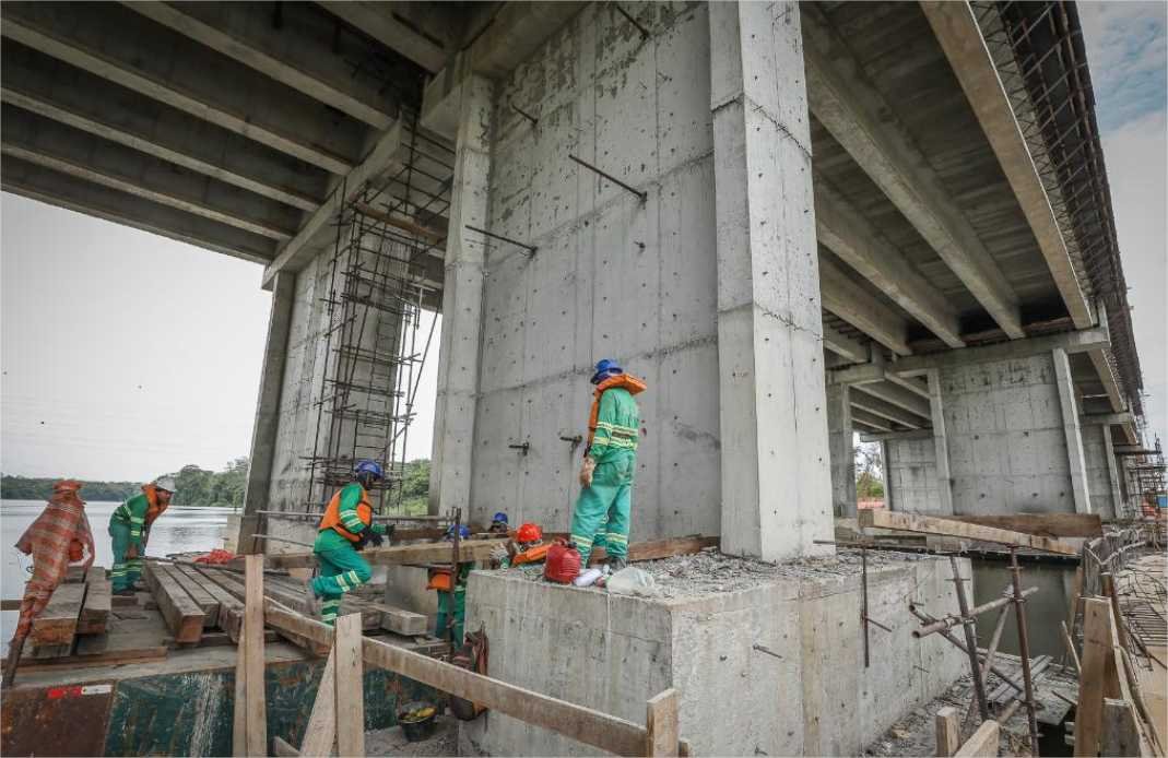 Obras do Rodoanel avançam com lançamento de vigas em viaduto na MT-251