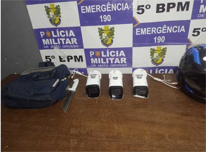 Quadrilha é presa durante a madrugada por furto a câmeras do Vigia Mais MT