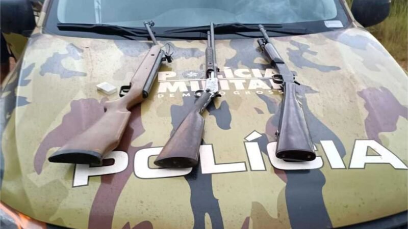 Patrulha Rural prende homem com três armas de fogo em Juscimeira