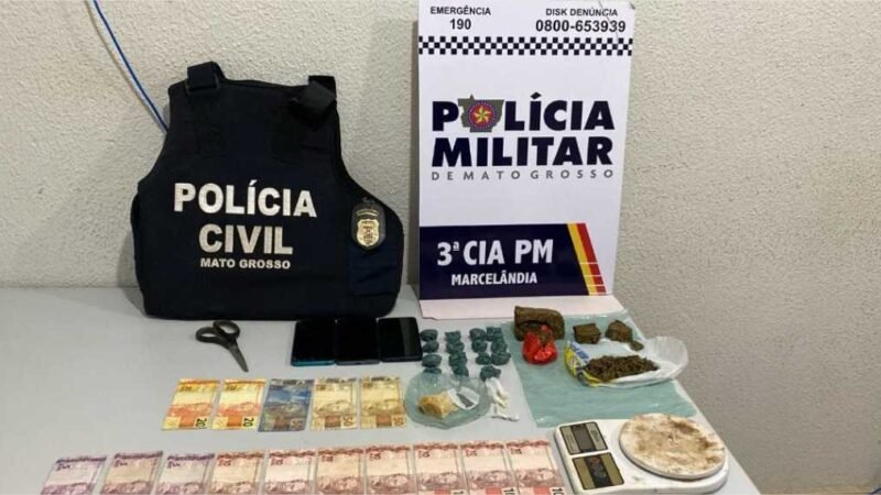 Polícias Civil e Militar fecham principal ponto de venda de drogas de Marcelândia