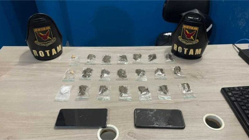 Dupla é presa pela Rotam por tráfico de drogas em Lucas do Rio Verde