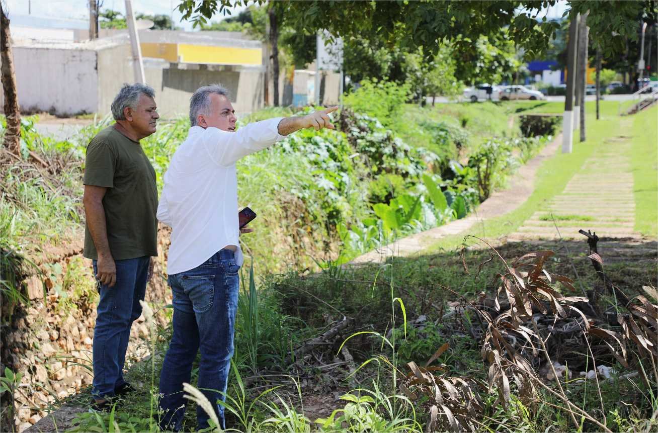 Secretário identifica problemas estruturais em nascente do Córrego da Prainha