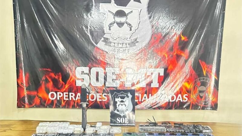 Polícia Penal impede entrada de 31 celulares e 40 carregadores na PCE em Cuiabá