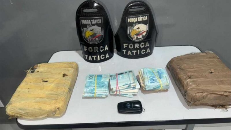 Força Tática prende membro de facção criminosa com drogas e mais de R$ 40 mil em dinheiro