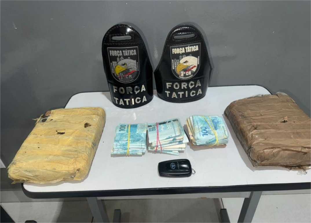 Força Tática prende membro de facção criminosa com drogas e mais de R$ 40 mil em dinheiro