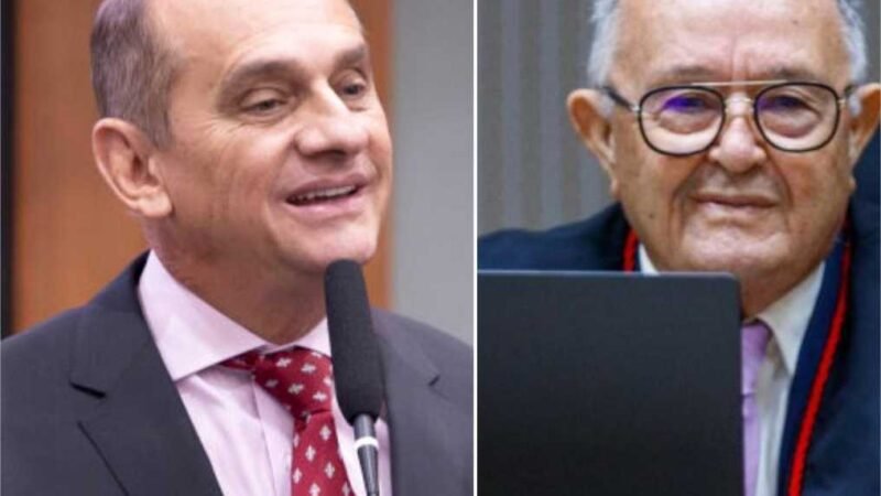Wilson Santos concede comenda Dante de Oliveira para desembargador do MPMT