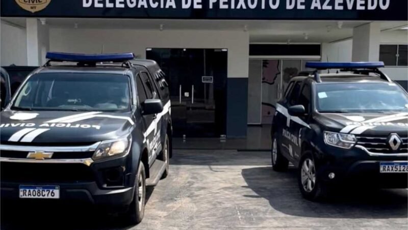 Homem que agrediu companheira com socos é preso pela Polícia Civil em Peixoto de Azevedo