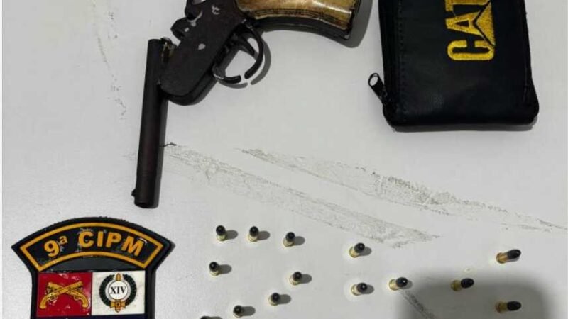 Polícia Militar prende idoso por porte ilegal de arma na zona rural de Diamantino