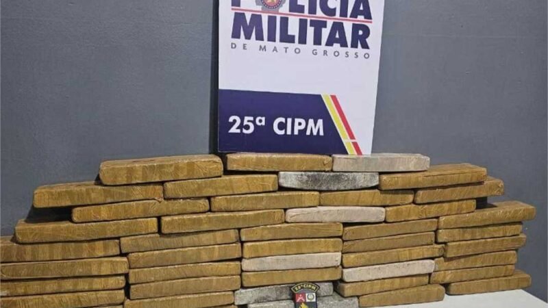 Polícia Militar prende caminhoneiro por tráfico de drogas e apreende 45 tabletes de maconha