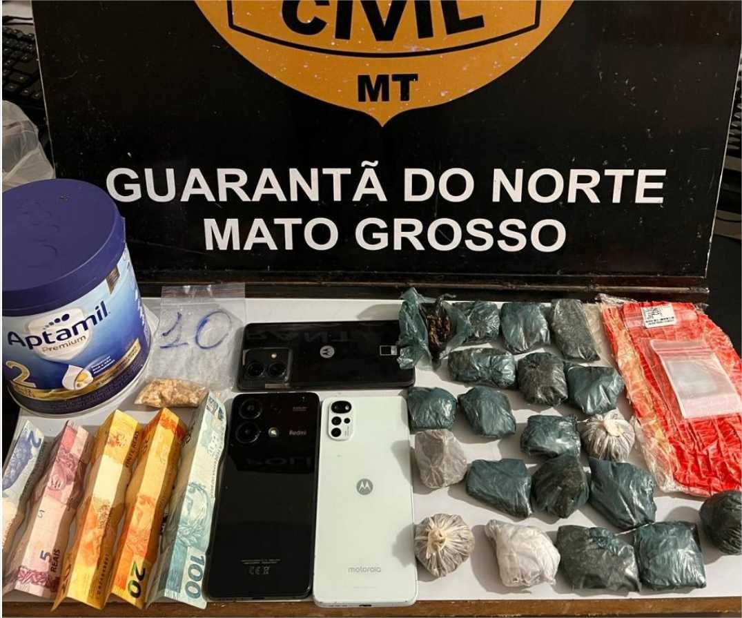 Polícia Civil fecha boca de fumo e prende cinco pessoas envolvidas com tráfico em Guarantã do Norte