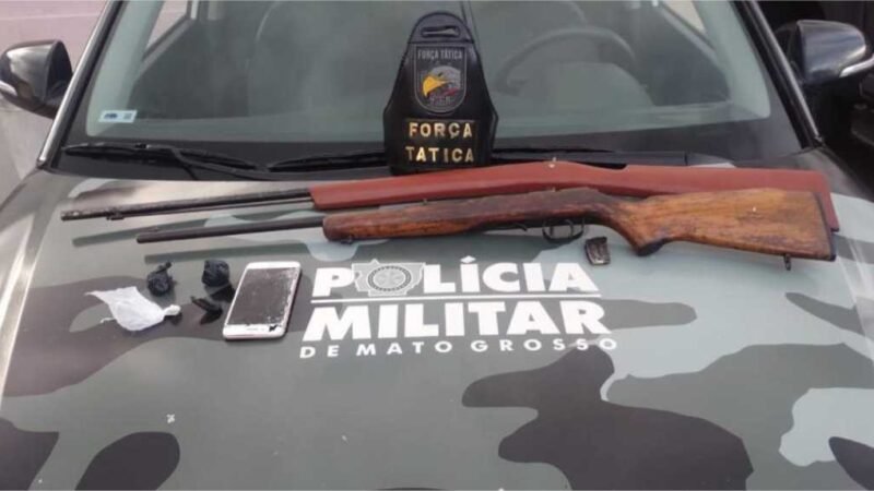 Força Tática e CPE de Goiás prendem três homens por tráfico e porte ilegal de armas