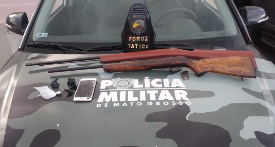 Força Tática e CPE de Goiás prendem três homens por tráfico e porte ilegal de armas