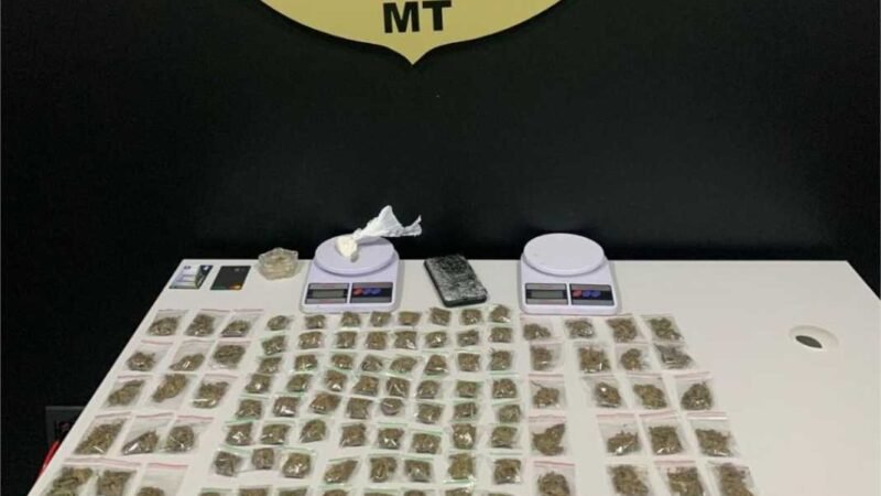 Jovem é presa e adolescente é apreendido por envolvimento com comércio de drogas em Juína