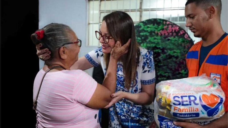 Primeira-dama de MT reforça compromisso do governo com entregas de alimentos e kits de higiene aos municípios