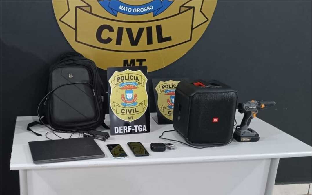 Polícia Civil prende receptador e recupera objetos furtados em Tangará da Serra