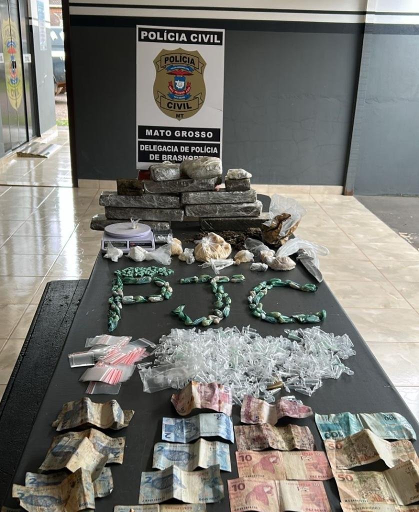 Polícia Civil prende em flagrante casal envolvido com o tráfico de drogas em Brasnorte