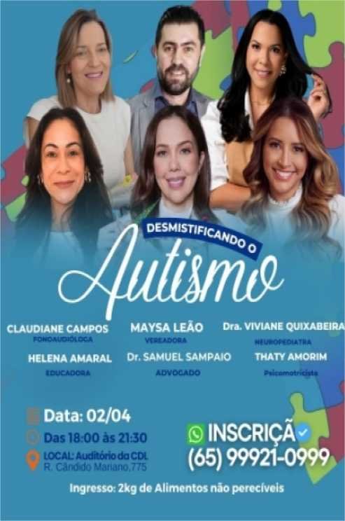 Desmistificando o Autismo: evento gratuito em Cuiabá promove inclusão e conhecimento sobre o TEA