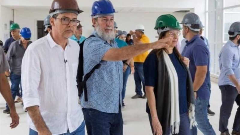 Lúdio visita obra e destaca investimentos federais no novo Hospital Universitário