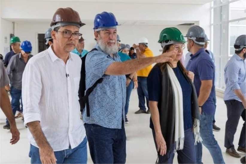 Lúdio visita obra e destaca investimentos federais no novo Hospital Universitário