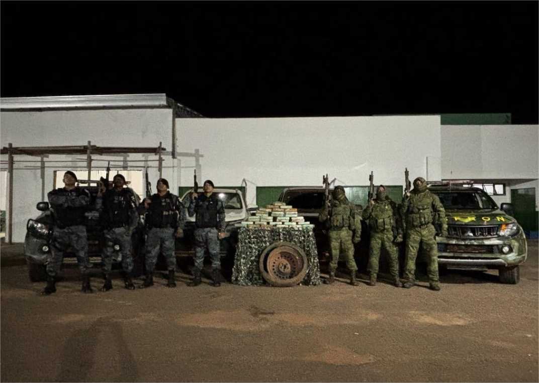 PM e Gefron apreendem 31 quilos de pasta base de cocaína e causam prejuízo de R$ 1 milhão às facções