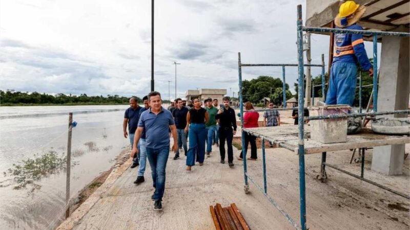 Governador vistoria obra da Orla de Santo Antonio de Leverger