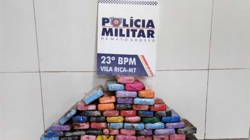 Polícia Militar e PRF apreendem 72 quilos de cocaína e causam prejuízo de R$ 1,5 milhão às facções criminosas