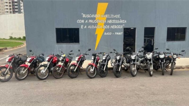 Companhia Raio apreende 12 motos e frustra rolezinho de motoqueiros em Cuiabá
