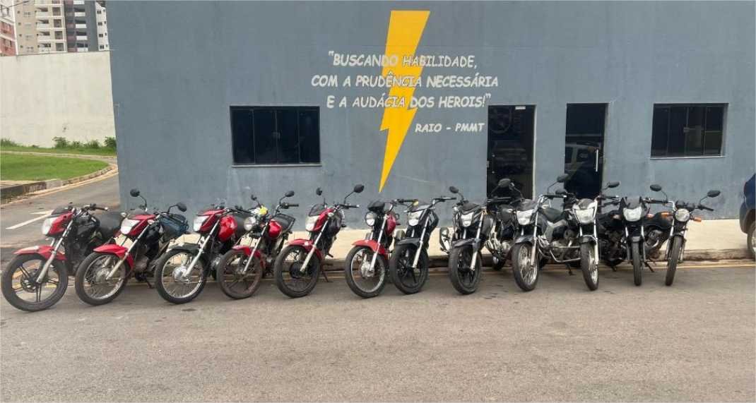 Companhia Raio apreende 12 motos e frustra rolezinho de motoqueiros em Cuiabá