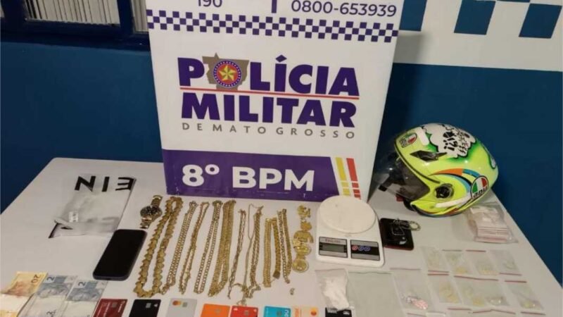 Força Tática prende faccionado com diversas porções de drogas em Alta Floresta