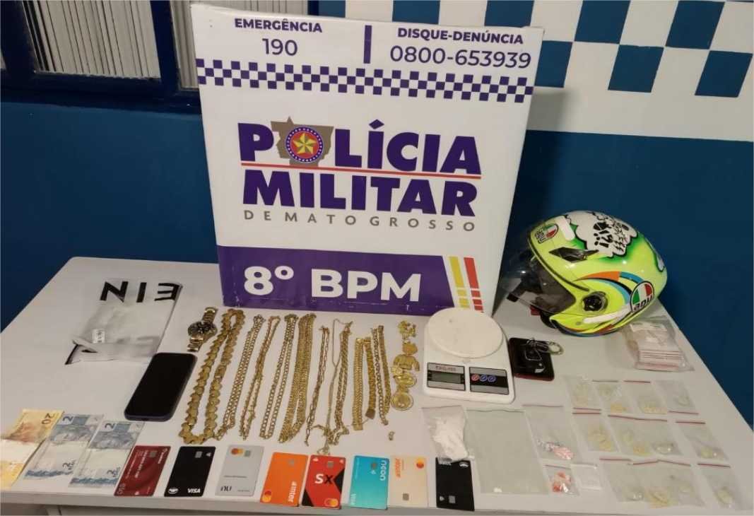 Força Tática prende faccionado com diversas porções de drogas em Alta Floresta