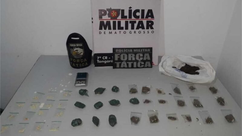 Força Tática apreende adolescente com 43 porções de drogas em Tangará da Serra
