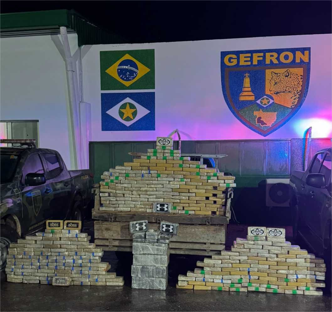 Gefron apreende 340 tabletes de drogas e causa prejuízo de R$ 6,4 milhões às facções