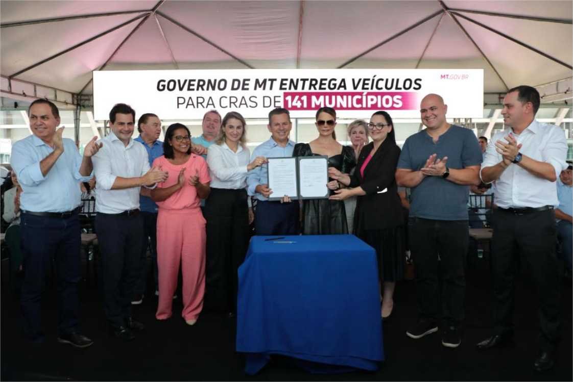 “Esses veículos vão auxiliar os municípios a prestar atendimento de melhor qualidade à população vulnerável”, afirma primeira-dama de MT