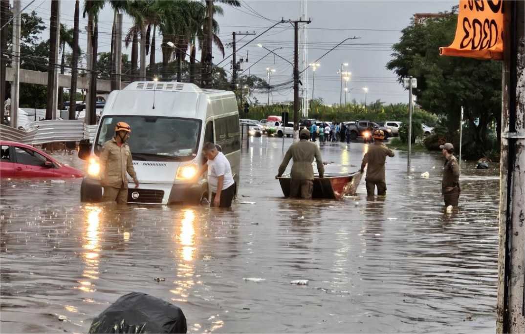 Corpo de Bombeiros atende a 40 ocorrências após temporal em Cuiabá