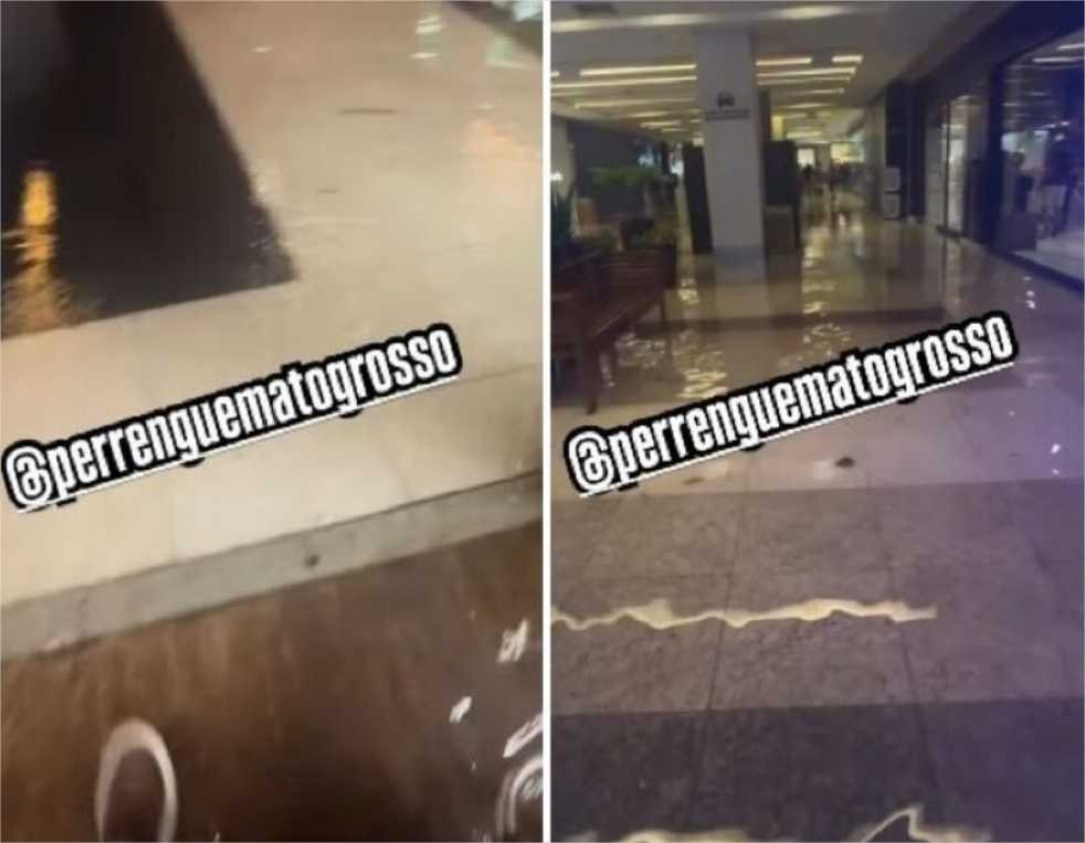 Tempestade deixa subsolo do Shopping Pantanal alagado; veja vídeo