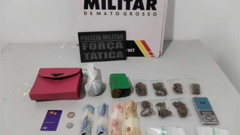 Força Tática prende casal de faccionados por tráfico e apreende drogas