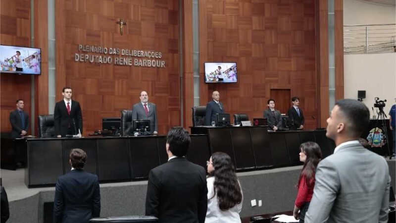 Universitários simulam sessão na Assembleia