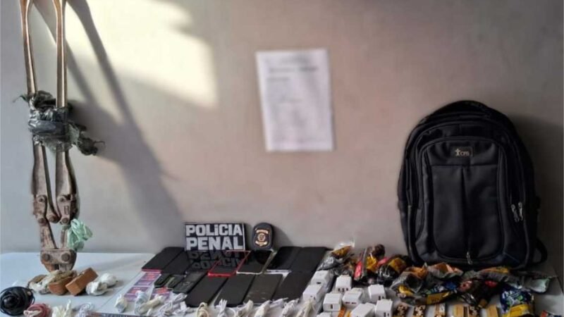 Polícia Penal impede entrada de pacotes com 14 celulares e drogas em unidade prisional feminina