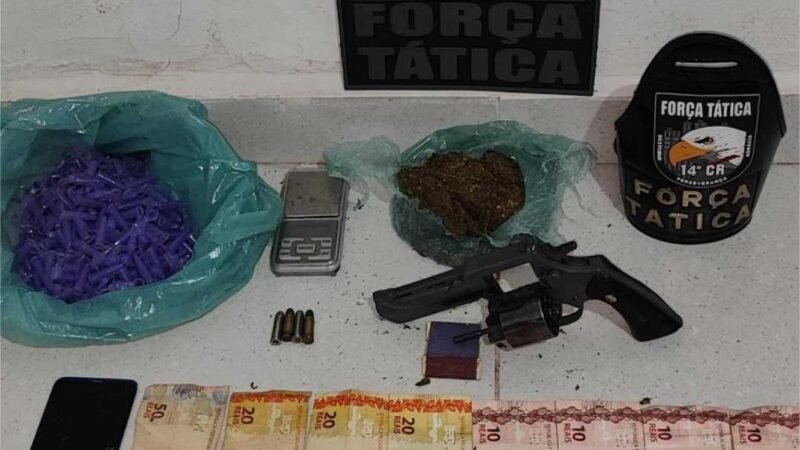 PM apreende arma de fogo, munições e faccionado com sete passagens criminais morre em confronto