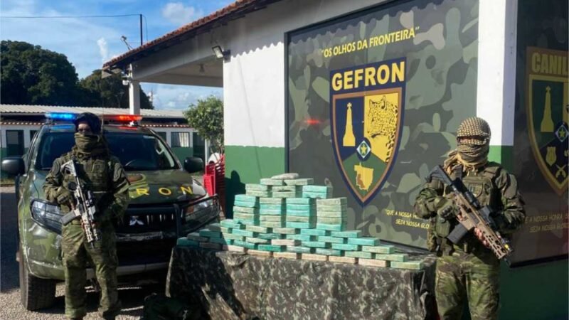 Ação conjunta apreende 64 tabletes de pasta base de cocaína e causa prejuízo de R$ 1,1 milhão às facções criminosas