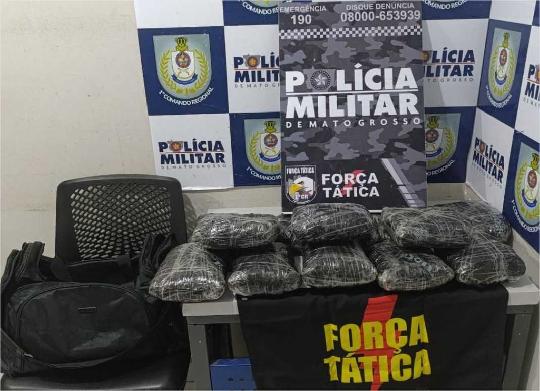 Força Tática prende mulher com 12 tabletes de supermaconha em Cuiabá