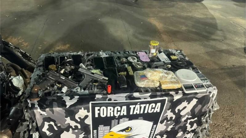 Força Tática localiza dois faccionados e apreende armas e drogas em Pontes e Lacerda