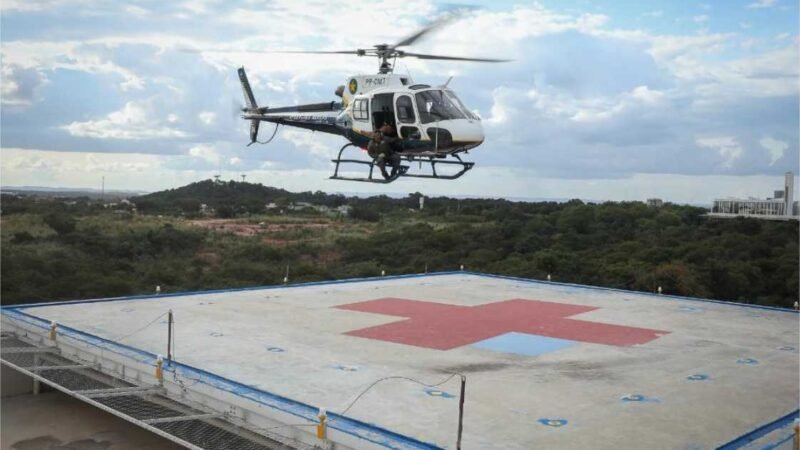 Ciopaer e Corpo de Bombeiros realizam simulação de atendimento aéreo no heliponto do Hospital Central