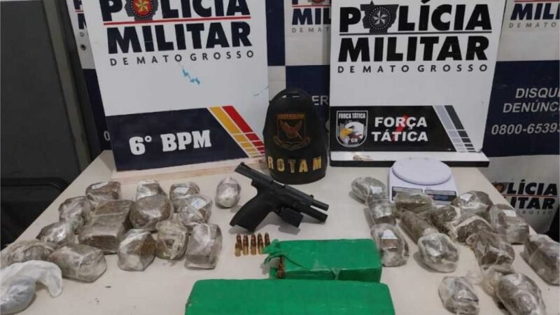 Suspeito de homicídio em Mirassol D’Oeste é localizado e PM prende faccionados por tráfico de drogas