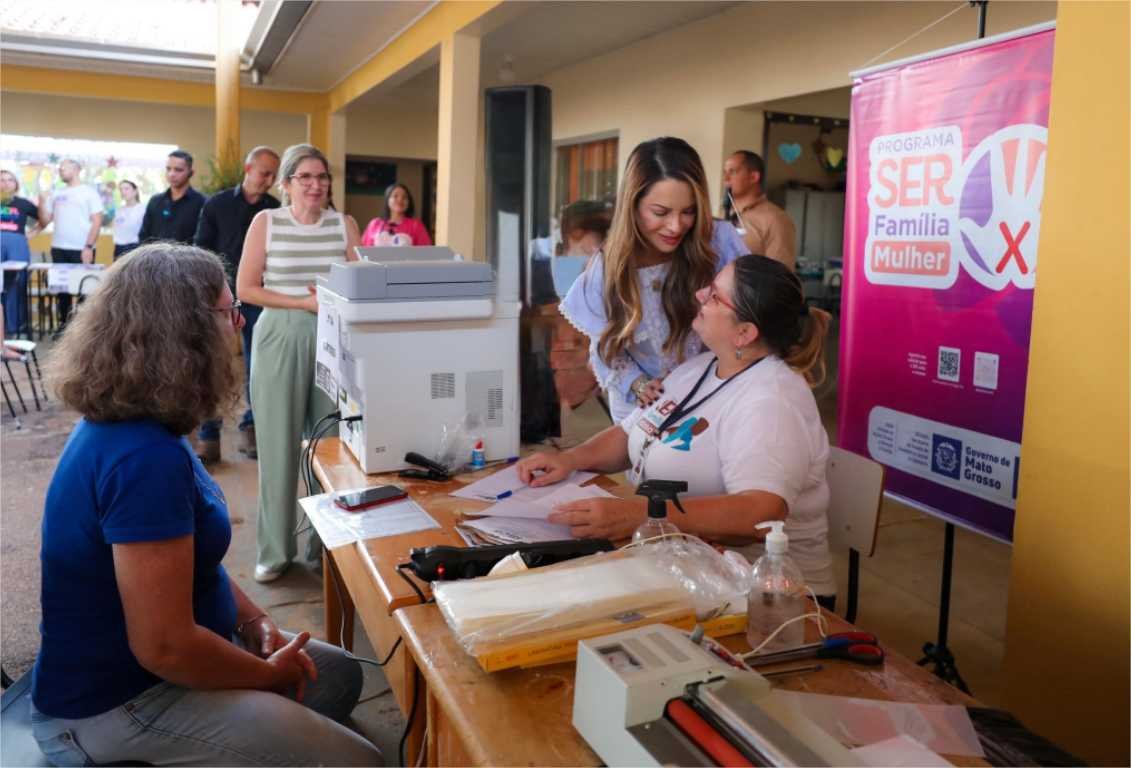 Primeira-dama de MT participa do Mutirão da Cidadania e inauguração de escola nesta terça-feira (27)