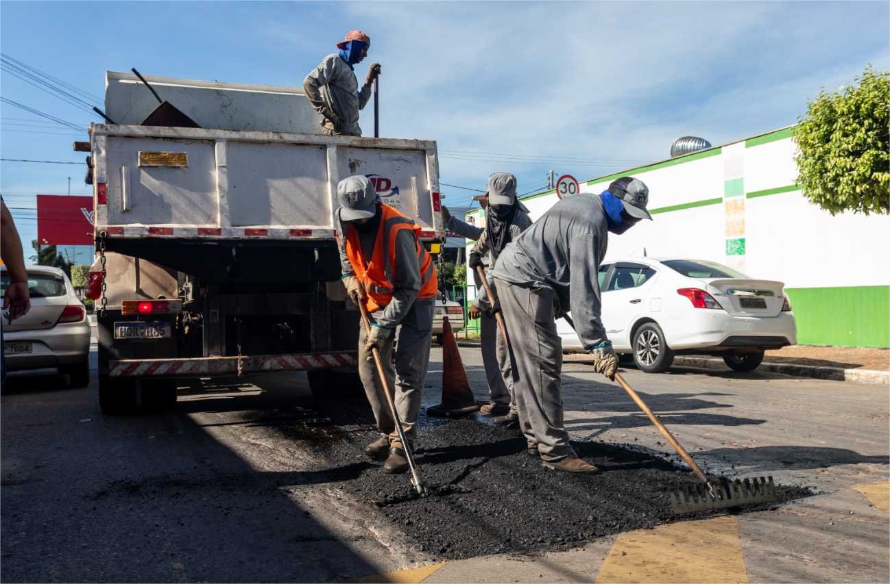 Tapa-buraco mobiliza 15 equipes e atende mais de 50 vias na grande CPA